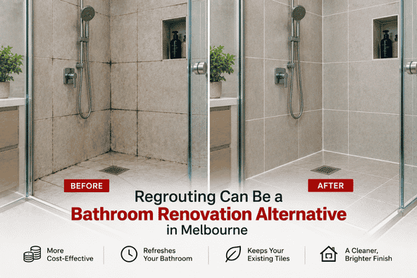 Bathroom regrouting as an alternative to replacing existing tiles