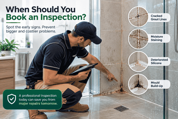Melbourne shower inspection for cracked grout, mould and sealing problems
