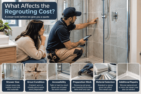 Professional shower inspection for regrouting cost assessment in Melbourne